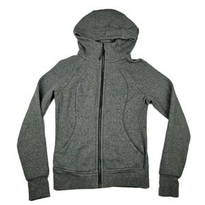 Lululemon Jacket Womens Scuba Full Zip Hoodie Dark Heathered Gray
